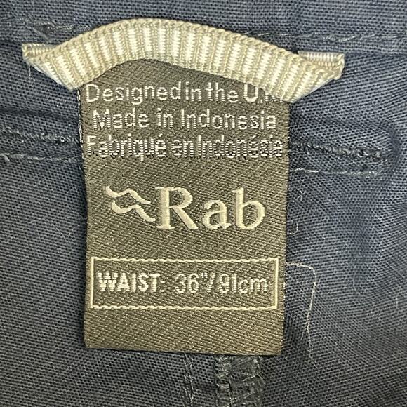 Rab Shorts Mens 36 Blue Performance Stretch Mid Rise Zipper Fly Hiking Outdoor - Picture 4 of 13